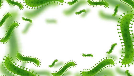绿色条形状病毒细菌矢量素材(EPS)