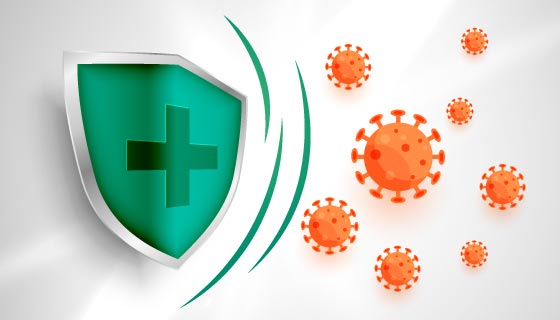 冠状病毒防护概念设计矢量素材(EPS)