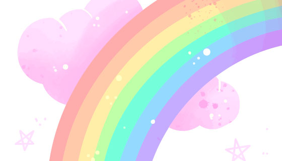 可爱的彩虹矢量素材(AI/EPS)