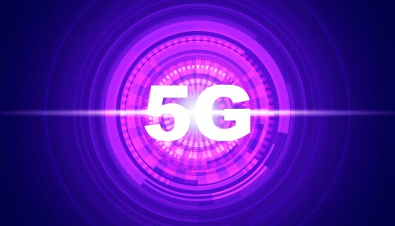 紫色光环5G概念背景矢量素材(AI/EPS)