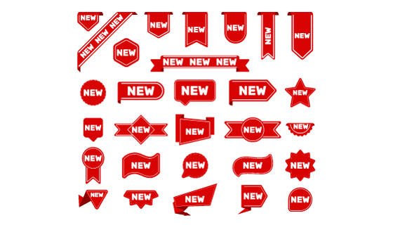 红色new标签/徽章矢量素材(AI/EPS/PNG)
