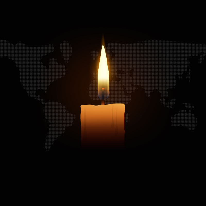 蜡烛哀悼受难者矢量素材(AI/EPS)