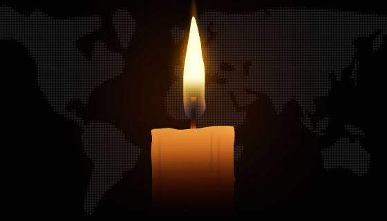 蜡烛哀悼受难者矢量素材(AI/EPS)