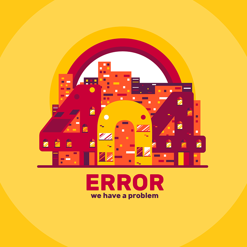 创意建筑设计404错误页面(EPS/AI)