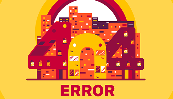 创意建筑设计404错误页面(EPS/AI)