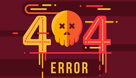 扁平风格404错误页面(EPS/AI)