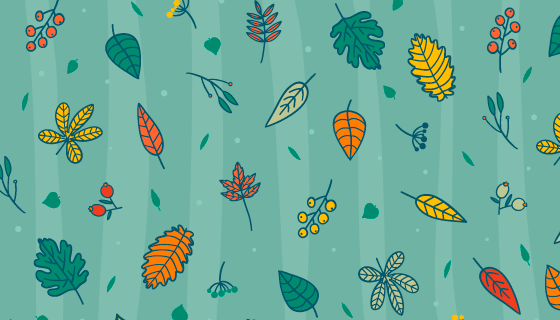 各种各样的叶子秋天背景矢量素材(AI/EPS)