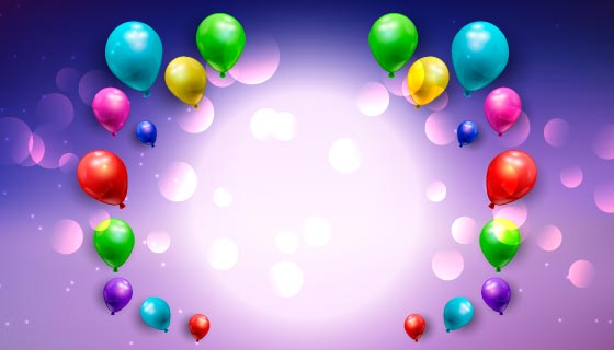 多彩气球bannner矢量素材(EPS)