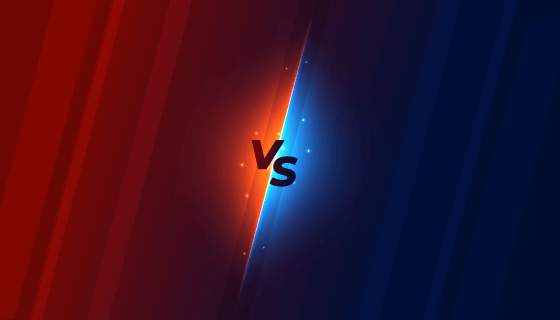 红蓝双方对抗VS屏幕背景矢量素材(EPS)