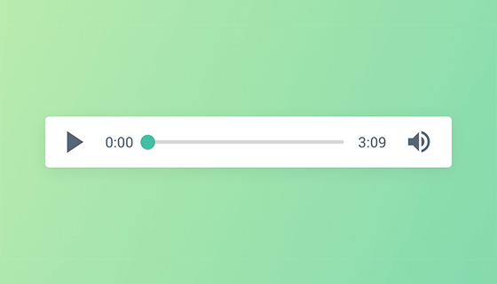 绿色简单的HTML5音乐播放器