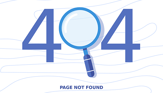 放大镜元素404错误页面设计(EPS/AI)