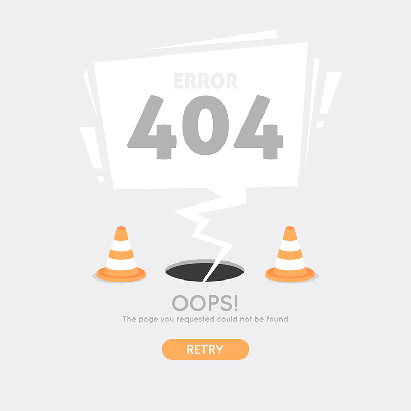 创意陷阱设计404错误页面(EPS/AI)