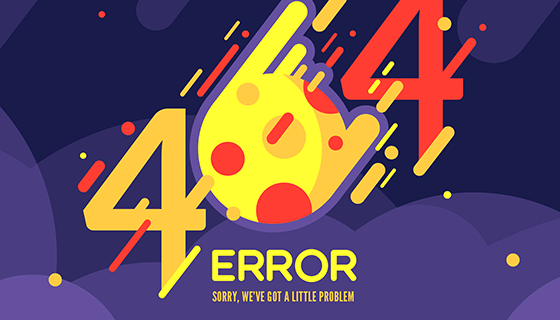 扁平风格404错误页面(EPS/AI)