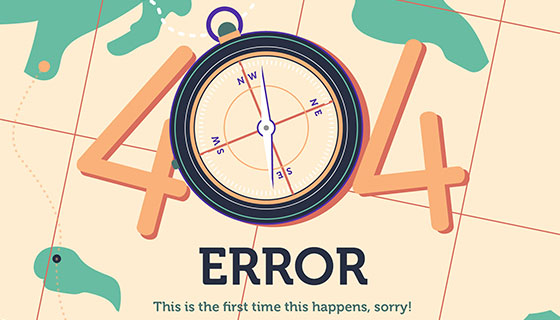 地图指南针设计404错误页面(EPS/AI)