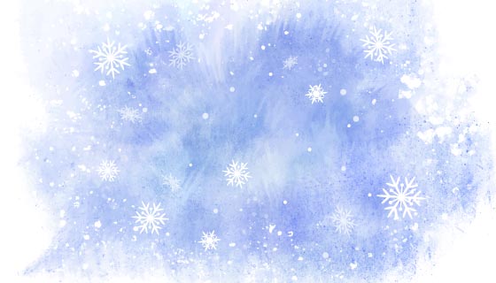 蓝色水彩风格冬天背景矢量素材(AI/EPS)