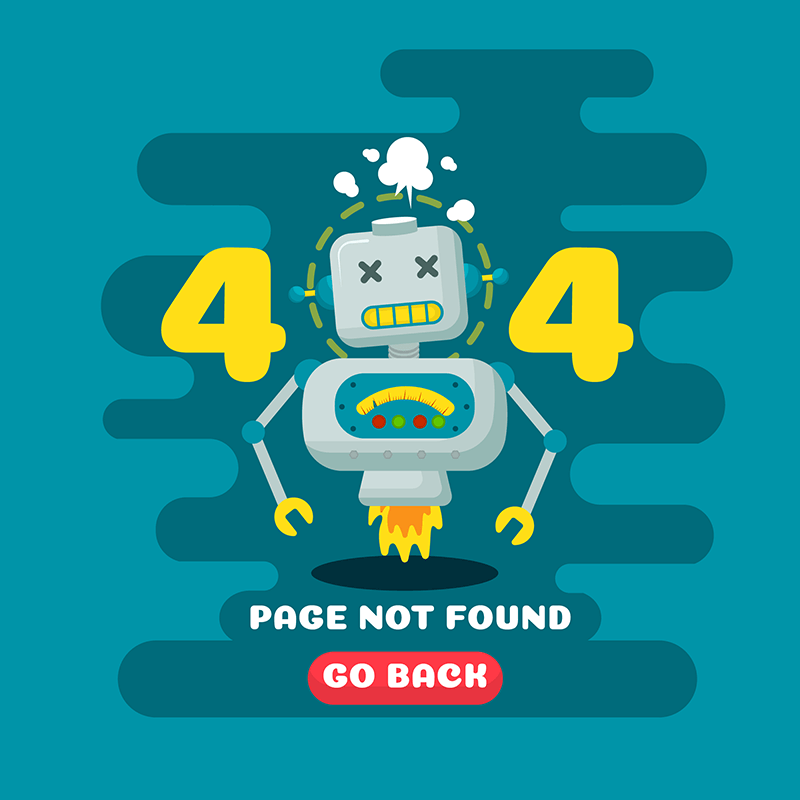 机器人元素设计404错误页面(AI)