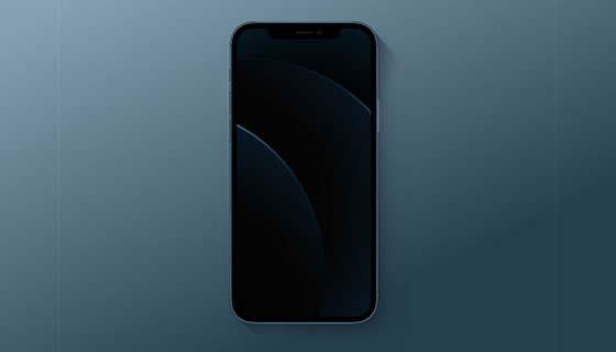 海蓝色iPhone 12模型矢量素材(Sketch)