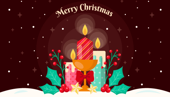 圣诞蜡烛设计的圣诞节背景矢量素材(AI/EPS)