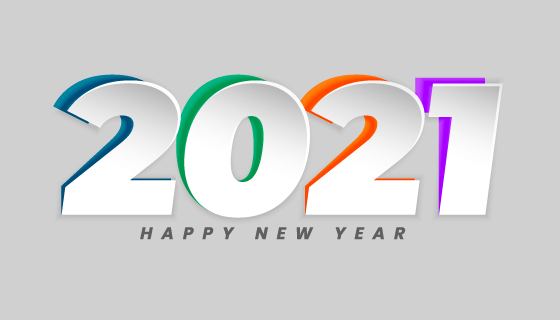 剪纸设计2021新年快乐矢量素材(EPS)