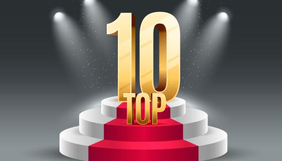 Top 10最佳奖项领奖台矢量素材(AI/EPS)