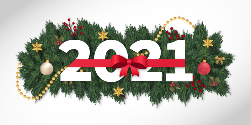 圣诞装饰设计2021新年快乐矢量素材(EPS)