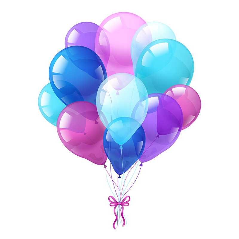 逼真的彩色气球矢量素材(EPS)