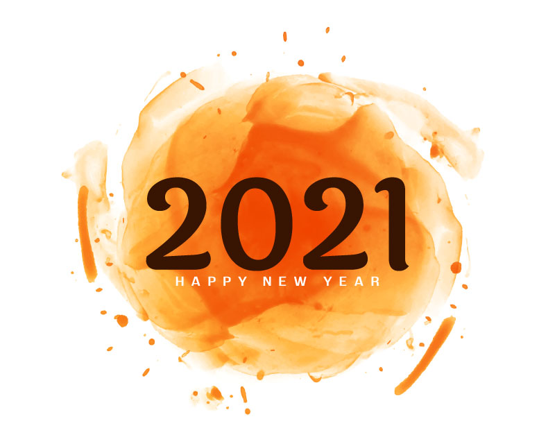 抽象球体设计2021新年快乐矢量素材(EPS)