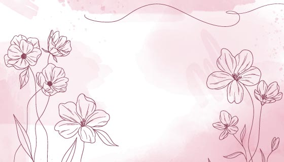 粉红色水彩花卉背景矢量素材(AI/EPS)