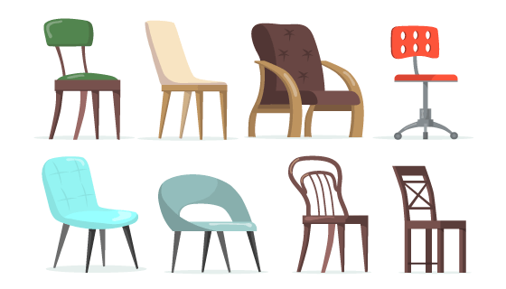 各种各样的椅子矢量素材(EPS/PNG)