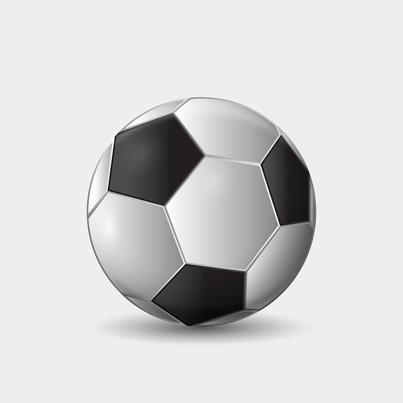 逼真的足球矢量素材(EPS/AI)