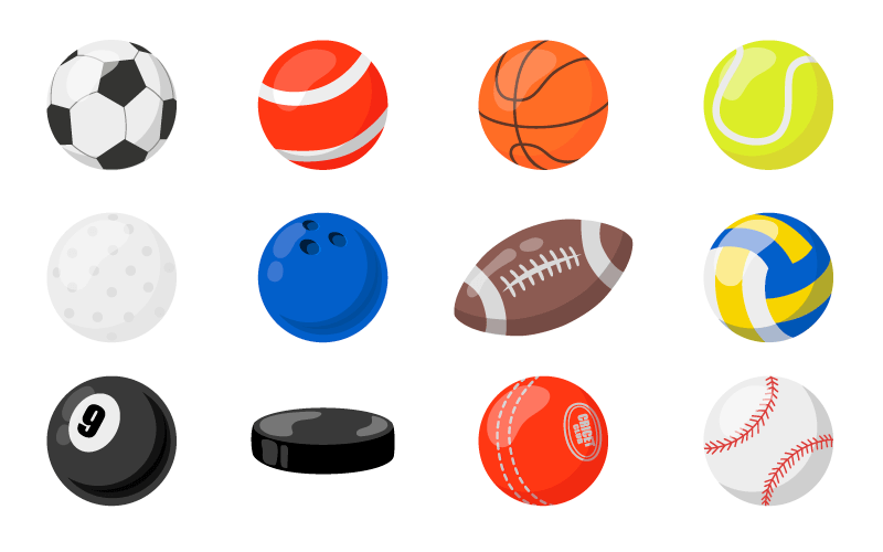 各种各样的体育球体矢量素材(EPS)