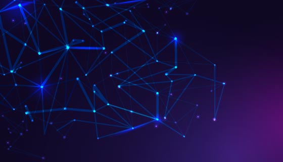 紫色网络连接科技背景矢量素材(AI/EPS)