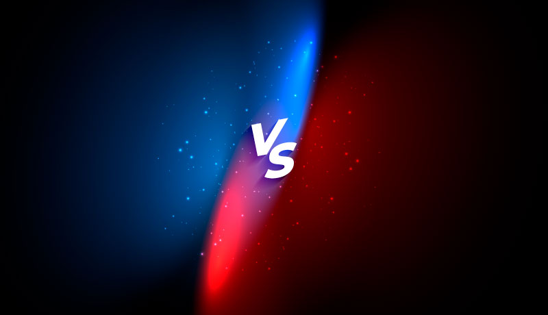 红蓝双方对抗vs屏幕背景矢量素材eps
