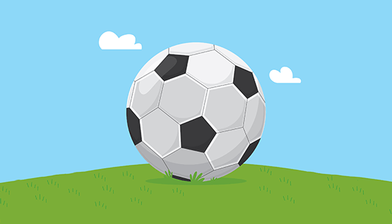 扁平风格足球背景矢量素材(EPS/AI)