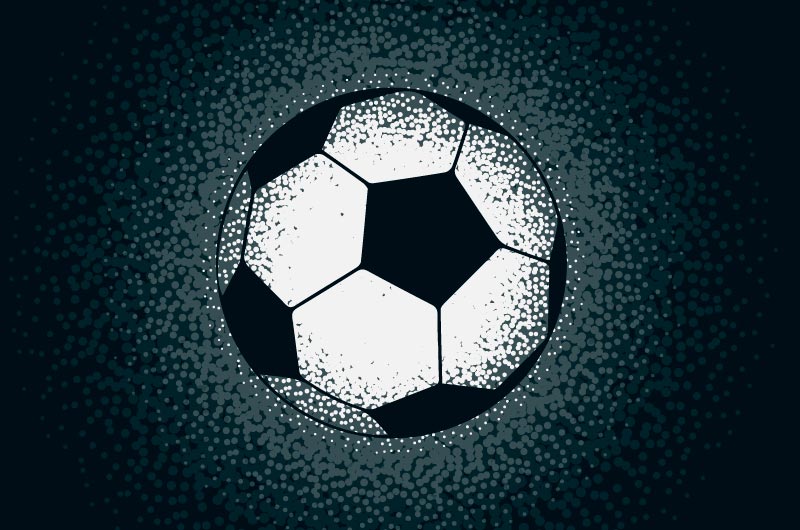 用圆点制作的创意足球矢量素材(EPS)