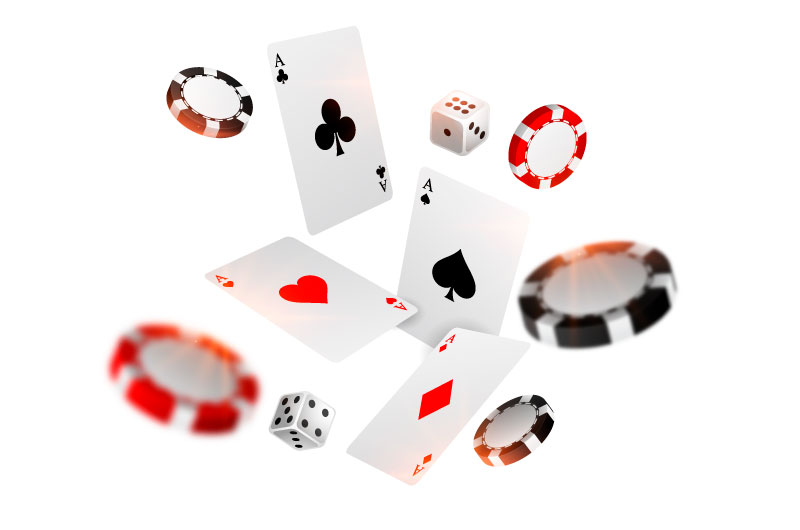赌场扑克牌和筹码飞行背景矢量素材(EPS)