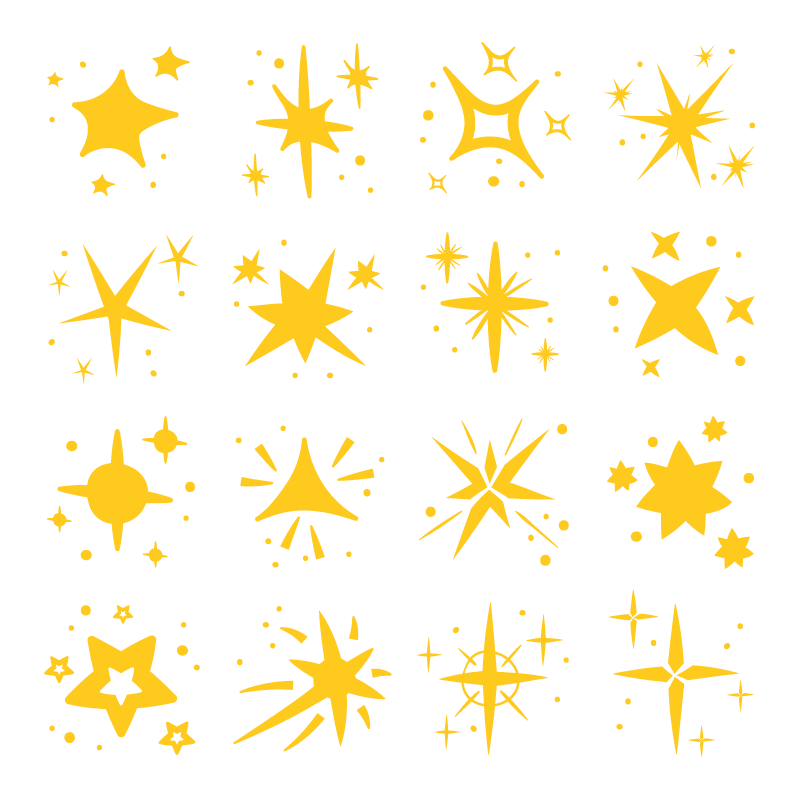手绘风格的星星矢量素材(AI/EPS/免扣PNG)