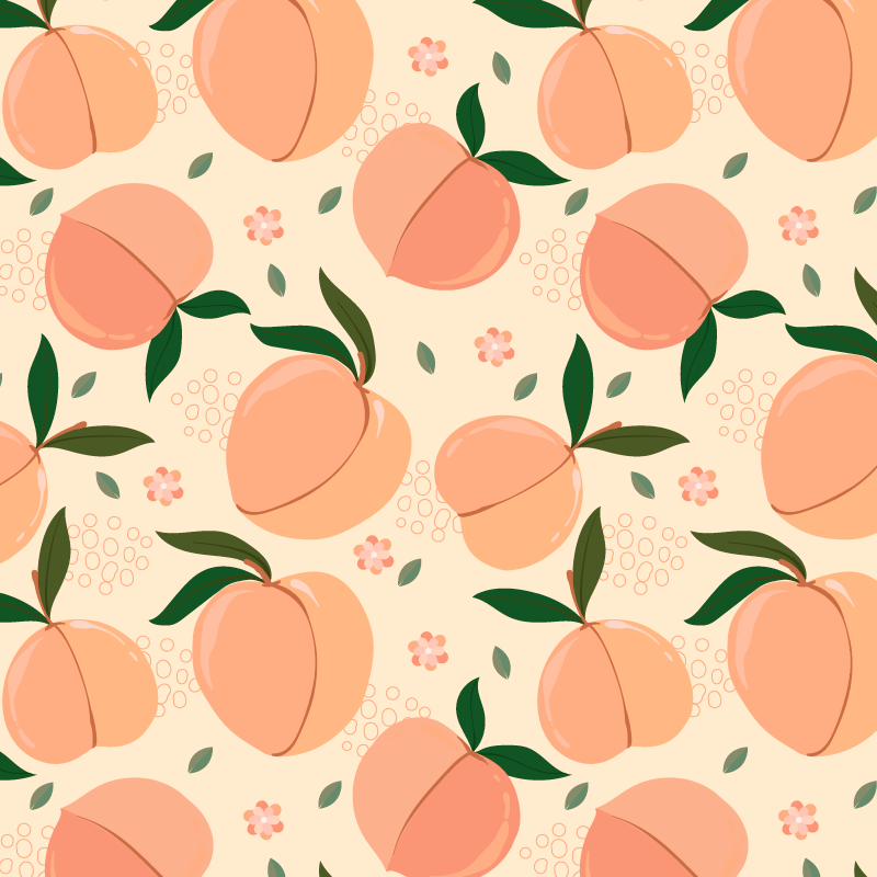 丰满的桃子图案背景矢量素材(AI/EPS)