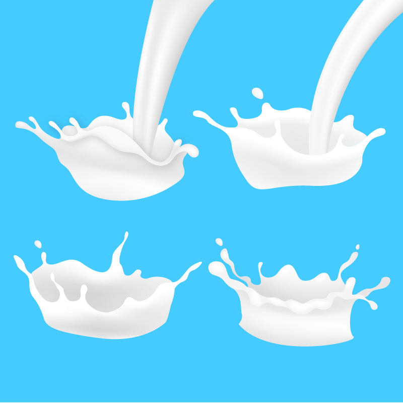 纯白的牛奶矢量素材(EPS/AI)