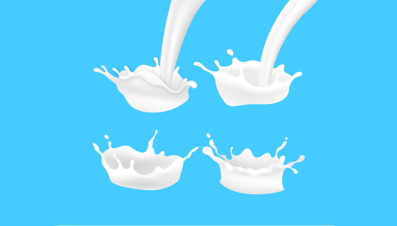 纯白的牛奶矢量素材(EPS/AI)