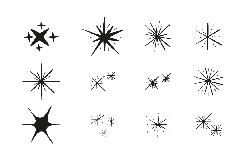 12个简单的星星矢量素材(AI/EPS/免扣PNG)