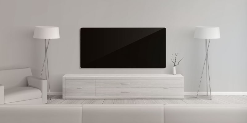 逼真的客厅电视墙设计矢量素材(AI/EPS)