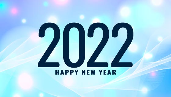 梦幻星空设计2022新年快乐背景矢量素材(EPS)