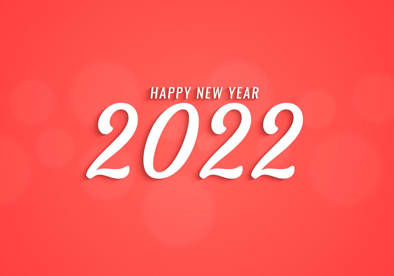 简约数字设计2022新年快乐背景矢量素材(EPS)