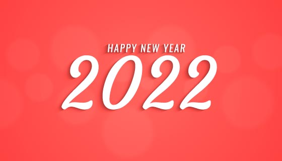 简约数字设计2022新年快乐背景矢量素材(EPS)