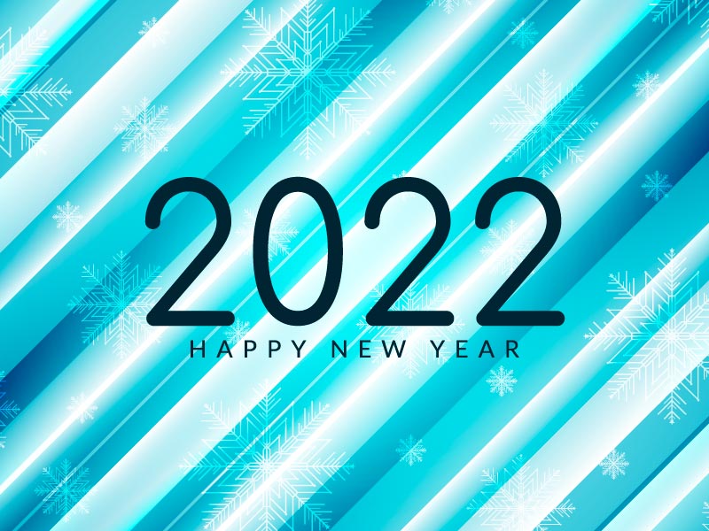 闪耀的2022新年快乐背景矢量素材(EPS)