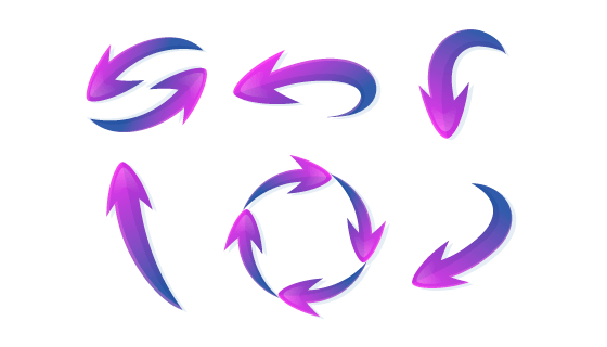 紫色渐变风格的箭头矢量素材(AI/EPS/PNG)