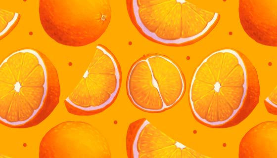 清爽的橙子背景矢量素材(AI/EPS)