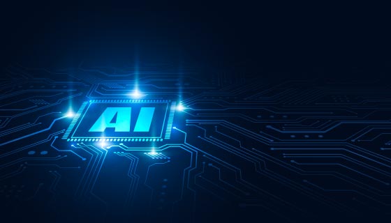 AI人工智能芯片电路板矢量素材(EPS)