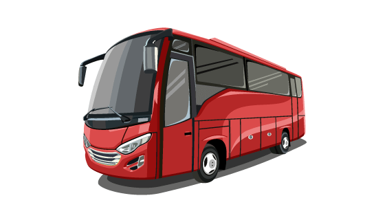 红色的公交车矢量素材(EPS)